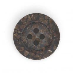 Dritz Recycled Coconut Round Button, Brown, 2 Pc
