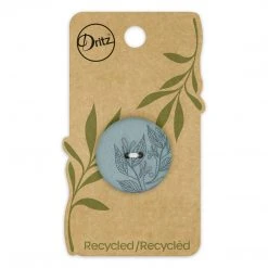 Dritz Recycled Hemp Round Floral Button, 28mm