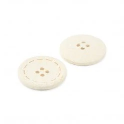 Dritz Recycled Cotton Round Stitch Button, 25mm, 2 Pc Buttons & Cover Buttons
