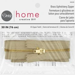 Dritz Zippers Brass Upholstery Zipper, Beige 28 Dritz Zippers Brass Upholstery Zipper, Beige