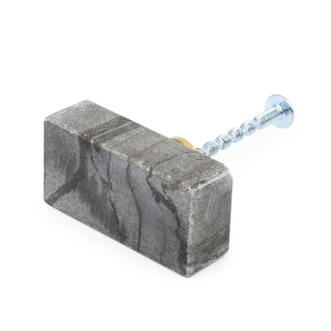 Dritz Stone Brick Knob, Gray 6 Dritz Stone Brick Knob, Gray