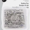 Dritz Pins, Needles & Tacks 1-1/2" Basting Pins, Nickel, 50 Pc