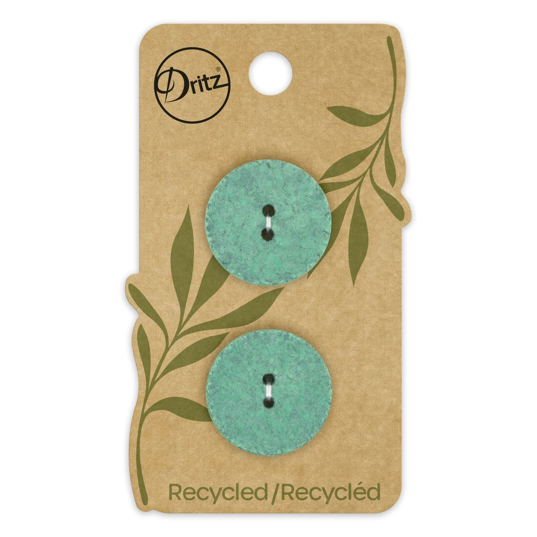 Dritz Recycled Cotton Round Button, 23mm, 2 Pc 10 Dritz Recycled Cotton Round Button, 23mm, 2 Pc