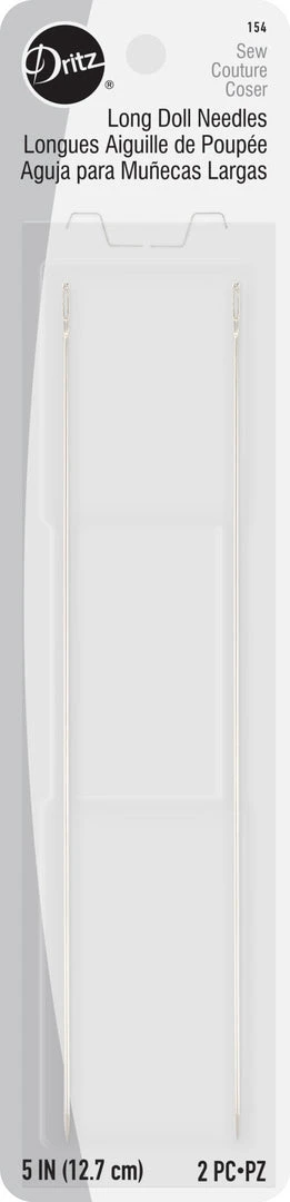 Dritz 5" Long Doll Needles, 2 Pc 3 Dritz 5" Long Doll Needles, 2 Pc
