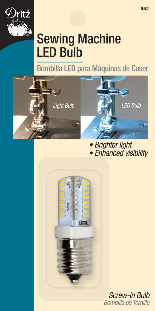 Dritz Sewing Machine LED Light Bulb With Screw-In Base 3 Dritz Sewing Machine LED Light Bulb With Screw-In Base