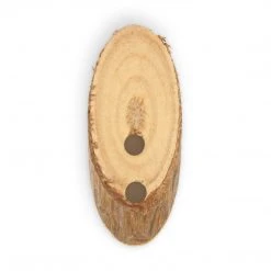 Dritz Sustainable Wood Grain Oval Button, 50mm, Light Brown