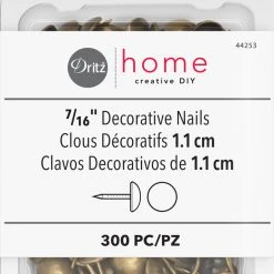 Dritz Decorative Nails & Tacks 7/16" Smooth Decorative Nails, 300 Pc 14 Dritz Decorative Nails & Tacks 7/16