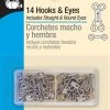 Dritz Hooks & Eyes, 14 Pc, Nickel 1 Dritz Hooks & Eyes, 14 Pc, Nickel