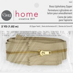 Dritz Zippers Brass Upholstery Zipper, Beige