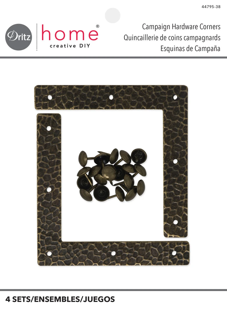 Dritz Textured Campaign Corners, Large, 4 Pc 10 Dritz Textured Campaign Corners, Large, 4 Pc