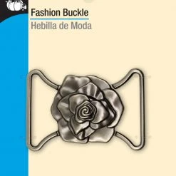 Dritz Rose Fashion Buckle, Antique Silver Buckles