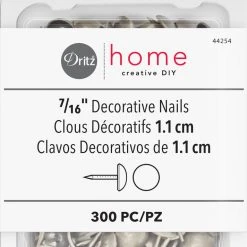 Dritz Decorative Nails & Tacks 7/16" Smooth Decorative Nails, 300 Pc