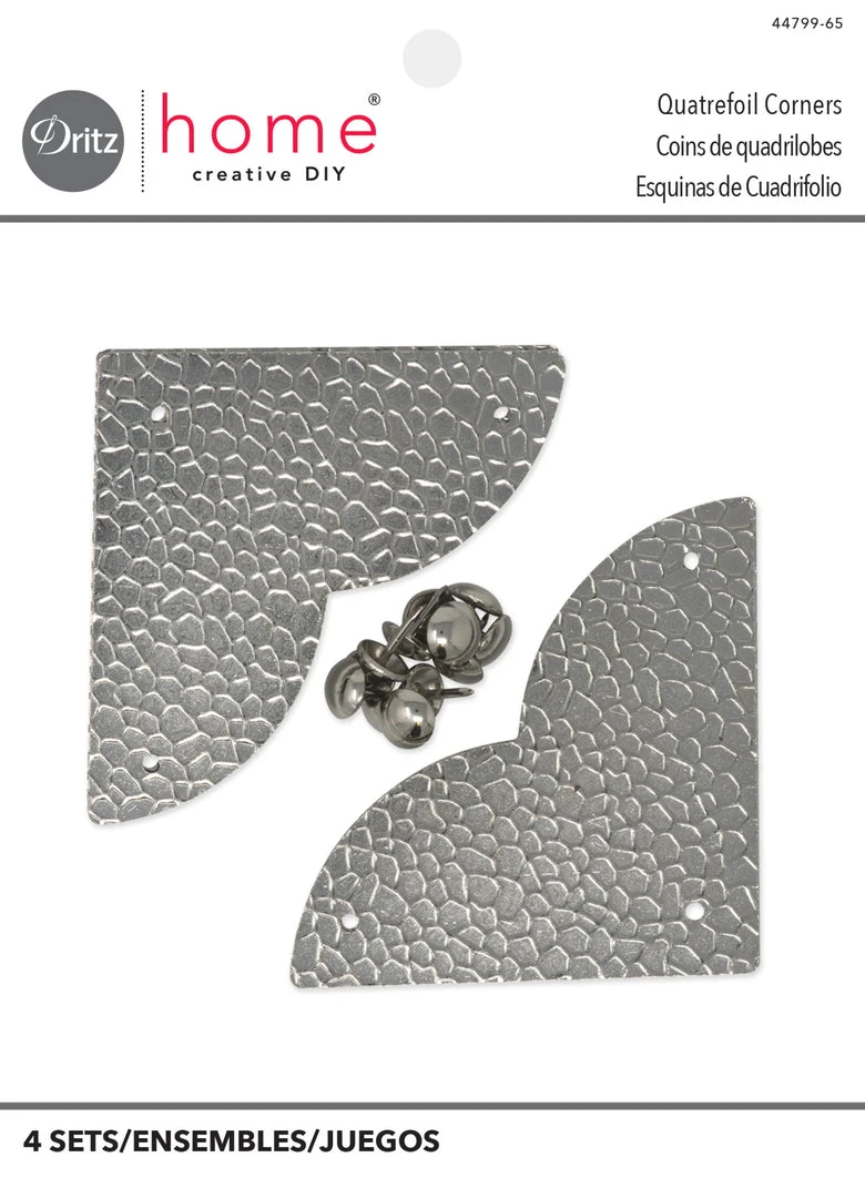 Dritz Textured Quatrefoil Corners, Large, 4pc 3 Dritz Textured Quatrefoil Corners, Large, 4pc