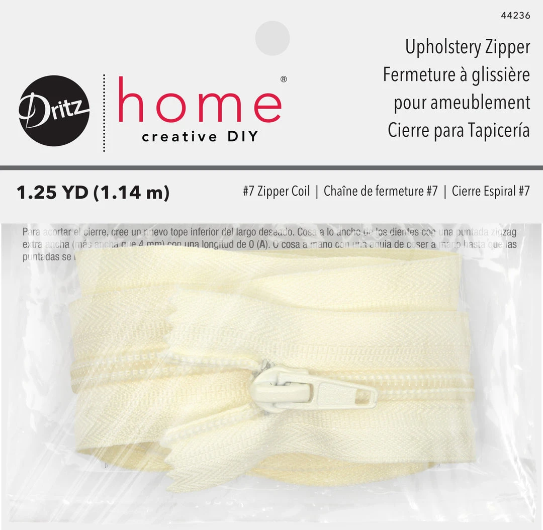 Dritz Upholstery Zipper, Cream 7 Dritz Upholstery Zipper, Cream