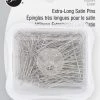 Dritz 1-5/16" Extra-Long Satin Pins, Nickel, 300 Pc
