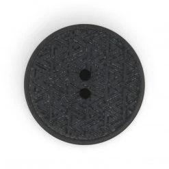 Dritz Buttons & Cover Buttons Recycled Hemp Geometric Round Button, 20mm, 3 Pc