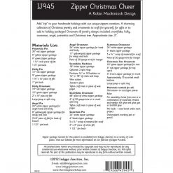 Indygo Junction Zipper Christmas Cheer Pattern, PDF Download