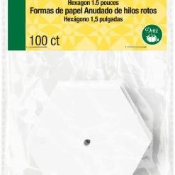Dritz 1-1/2" Hexagon Paper Piecing Shapes, 100 Pc