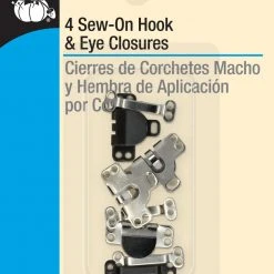 Dritz Sew-On Hook & Eye Closures, 4 Pc