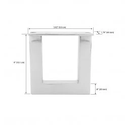 Dritz Industrial Metal Legs, Nickel, 2 Pc Furniture Legs & Feet