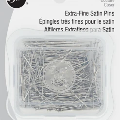 Dritz Pins & Accessories 1-1/16" Extra-Fine Satin Pins, Nickel, 400 Pc