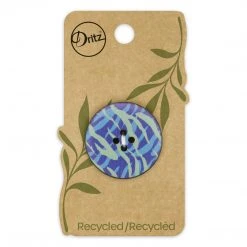 Dritz Buttons & Cover Buttons Recycled Leather Round Button, 30mm, Multicolor Print
