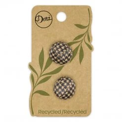 Dritz Buttons & Cover Buttons Recycled Leather Round Shank Button, 18mm, 2 Pc