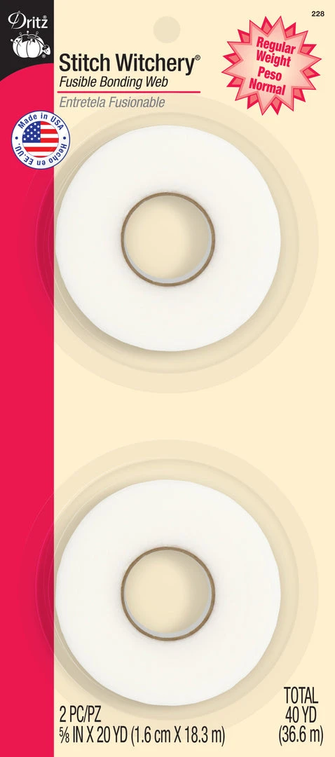 Dritz Adhesives & Tape Stitch Witchery Fusible Bonding Web, Regular Weight, White 3 Dritz Adhesives & Tape Stitch Witchery Fusible Bonding Web, Regular Weight, White