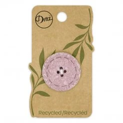 Dritz Recycled Cotton Round Stitch Button, 30mm Buttons & Cover Buttons