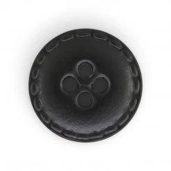 Dritz Buttons & Cover Buttons Recycled Leather Round Button, 18mm, Black, 2 Pc