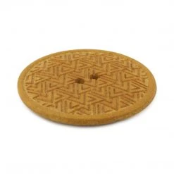 Dritz Recycled Hemp Geometric Round Button, 28mm 36 Dritz Recycled Hemp Geometric Round Button, 28mm