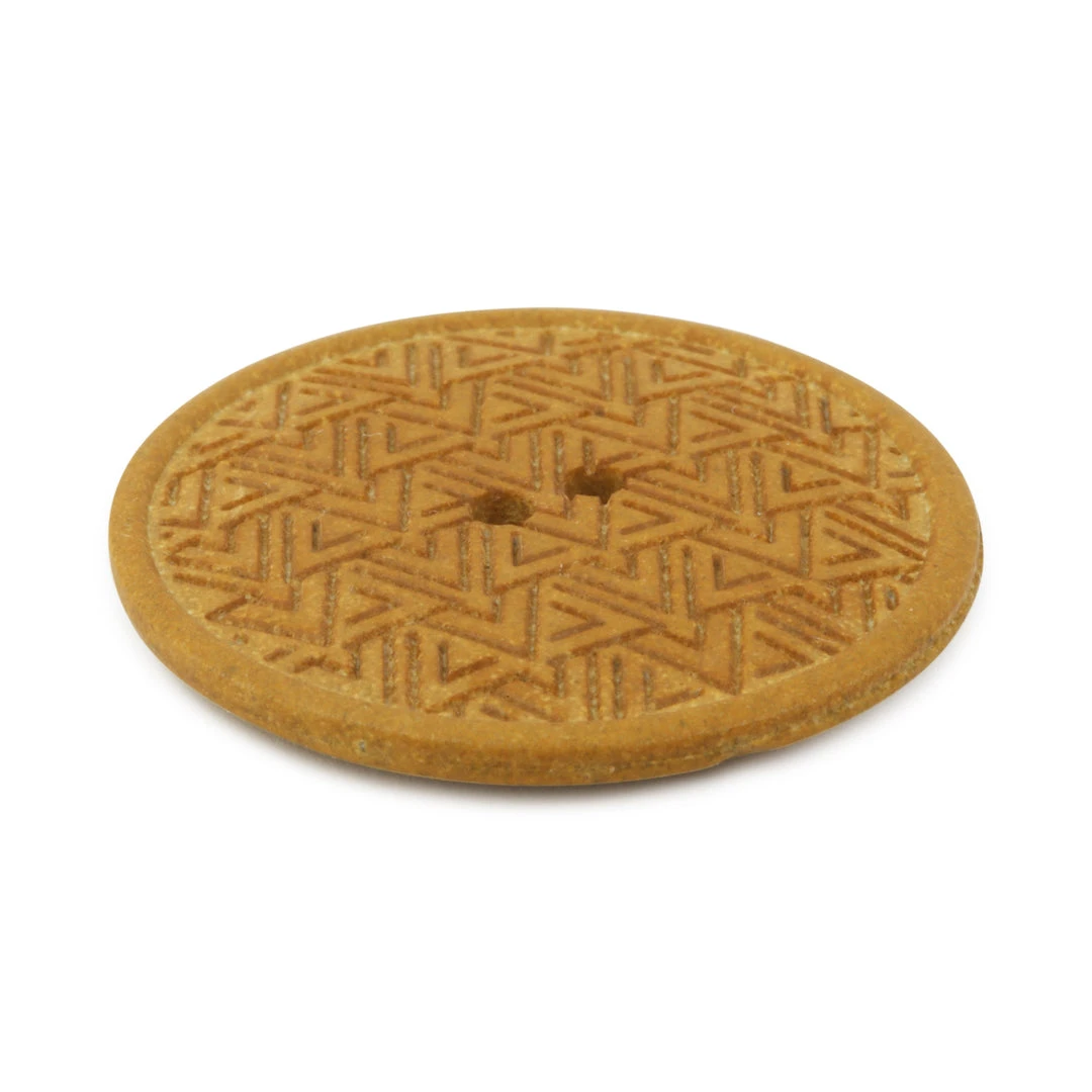 Dritz Recycled Hemp Geometric Round Button, 28mm 13 Dritz Recycled Hemp Geometric Round Button, 28mm