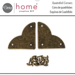 Dritz Smooth Quatrefoil Corners, Small, 4 Pc