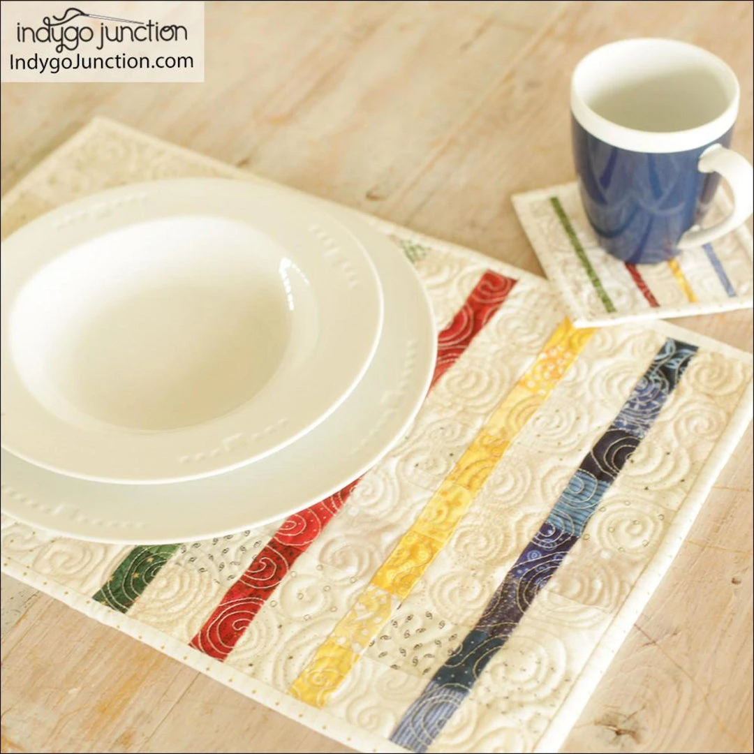 Indygo Junction Bay Blanket Three Piece Quilted Table Collection Pattern, PDF Download 4 Indygo Junction Bay Blanket Three Piece Quilted Table Collection Pattern, PDF Download