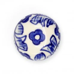 Dritz Hooks & Knobs Ceramic Small Delft Ball Knob, Blue & White
