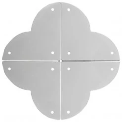 Dritz Smooth Quatrefoil Corners, Large, 4 Pc Campaign Hardware