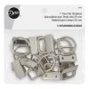 Dritz 1" Key Fob Hardware, Nickel, 12 Sets 2 Dritz 1" Key Fob Hardware, Nickel, 12 Sets