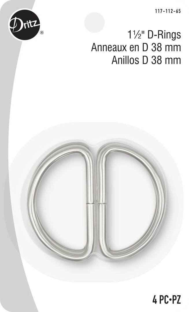 Dritz 1-1/2" D-Rings, 4 Pc 3 Dritz 1-1/2" D-Rings, 4 Pc