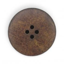 Dritz Buttons & Cover Buttons Recycled Leather Round Button, 30mm, Brown