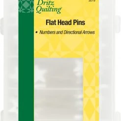 Dritz Flat Star Head Pins, White, 115 Pc Pins, Needles & Tacks