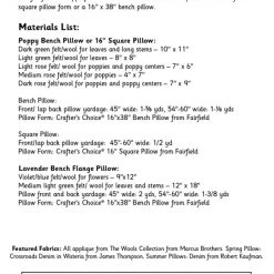 Indygo Junction Spring & Summer Pillow Set Pattern, PDF Download Home & Storage