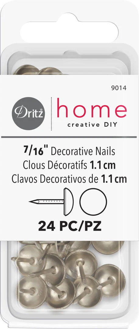 Dritz Decorative Nails & Tacks 7/16" Smooth Decorative Nails, 24 Pc 23 Dritz Decorative Nails & Tacks 7/16" Smooth Decorative Nails, 24 Pc