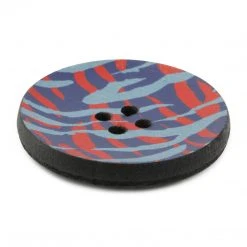 Dritz Buttons & Cover Buttons Recycled Leather Round Button, 30mm, Multicolor Print
