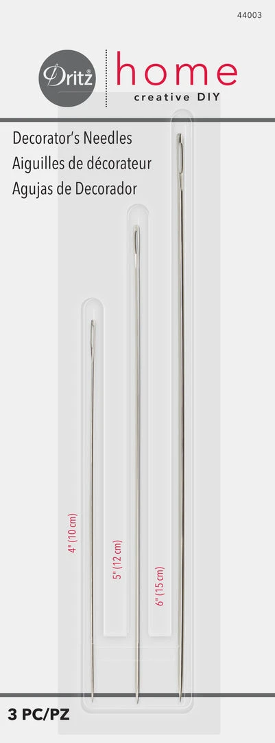 Dritz Decorators Needles, Assorted, 3 Pc Pins & Needles 3 Dritz Decorators Needles, Assorted, 3 Pc Pins & Needles