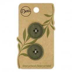 Dritz Buttons & Cover Buttons Recycled Paper Round Button, 23mm, 2 Pc