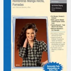 Dritz 1/2" Covered Set-In Shoulder Pads With Fastener Tape, Black