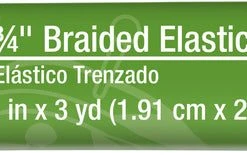 Dritz 3/4" Black Braided Elastic, 3 Yd