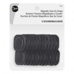 Dritz 1-1/8" Magnetic Sew-On Snaps, 12 Sets, Black Bulk Notions