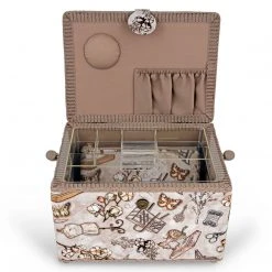 Dritz Rectangular Sewing Basket With Zippered Case, Large Sewing Baskets & Storage