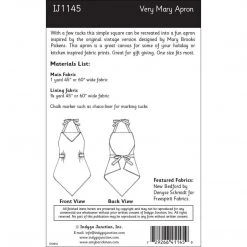 Indygo Junction Aprons Very Mary Apron Pattern, PDF Download